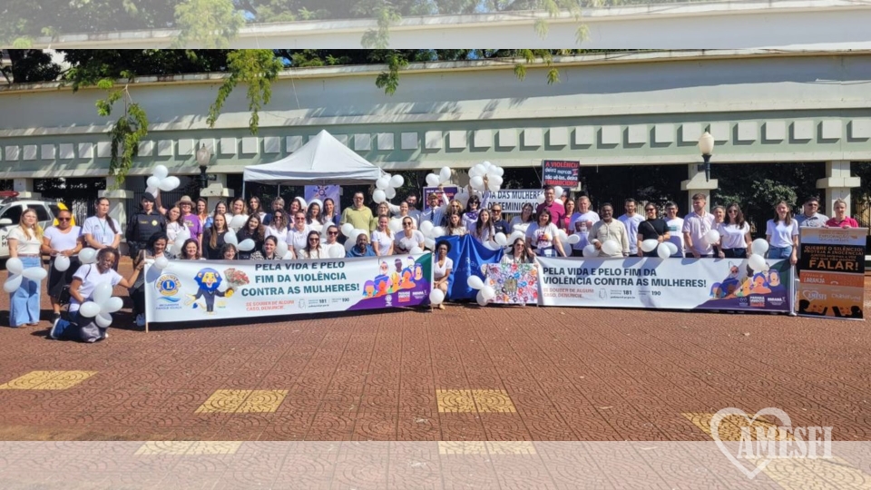 Imagem da postagem A AMESFI esteve presente na caminhada realizada no dia 22 de julho ao meio-dia contra o Feminicídio.